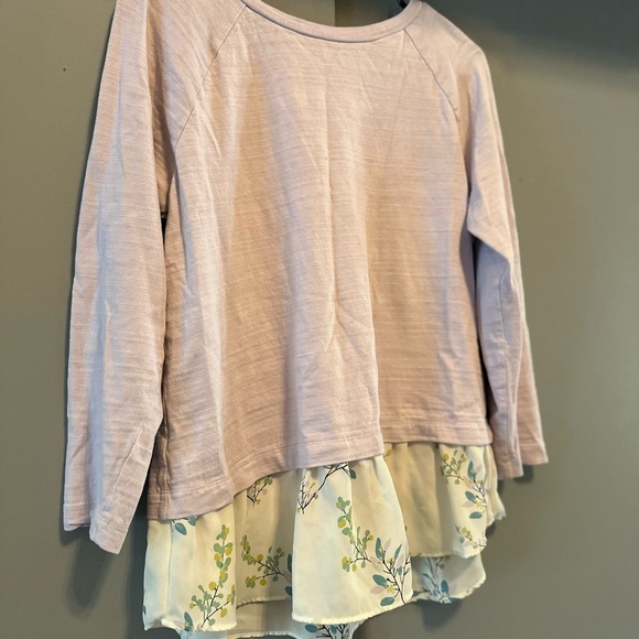 LOFT - Lavender Knit Top With Floral Hem (Size S) - Picture 8 of 12